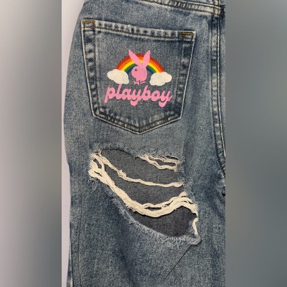 Playboy PacSun Ripped High Waist Baggy Jeans - Picture 1 of 9